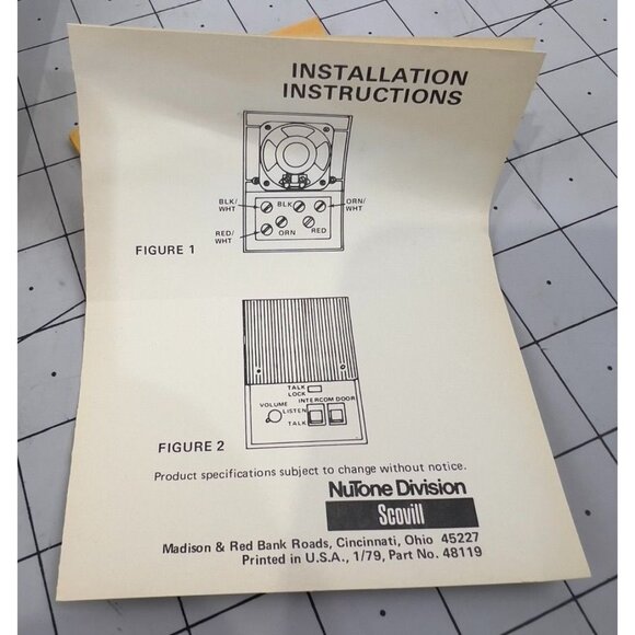 Vintage NuTone ISA-53 Inside Speaker Intercom System Lot Of 3 NOS Beige Scoville - Picture 7 of 10